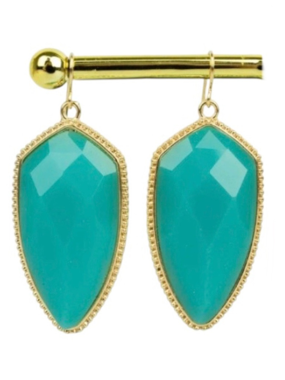 No. 3 Miara Aqua Petal Earrings (NWT)